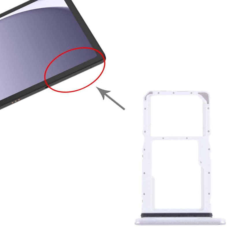 For Samsung Galaxy Tab A9+ 5G SM-X215 Original SIM + Micro SD Card Tray (Silver)