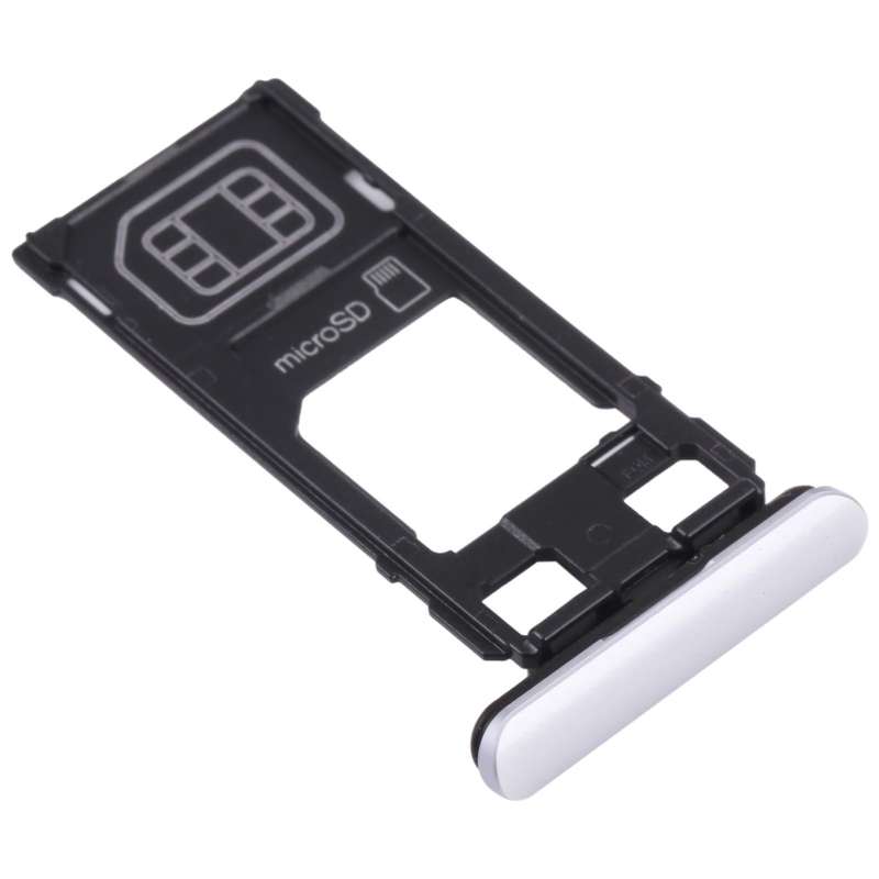 SIM Card Tray + Micro SD Card Tray for Sony Xperia 1 / Xperia XZ4 (Silver)