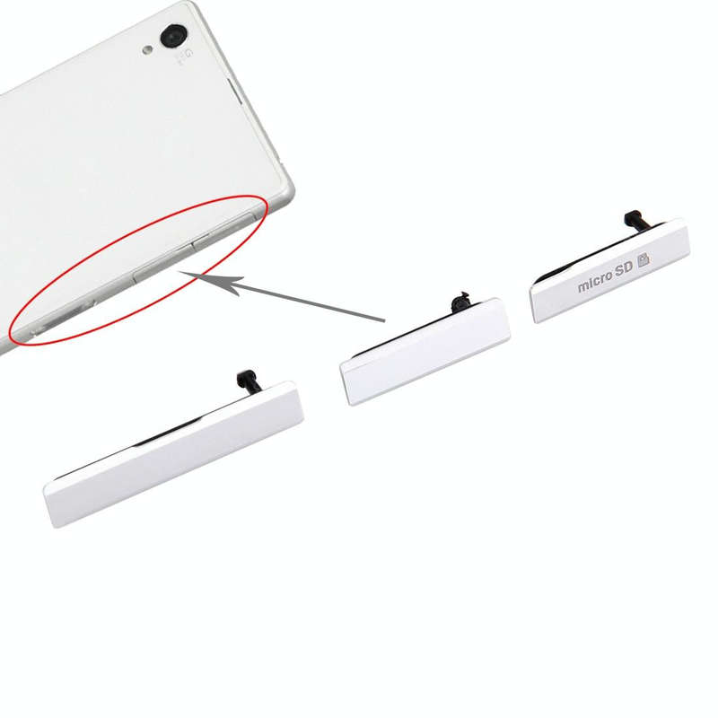 SIM Card Cap + USB Data Charging Port Cover + Micro SD Card Cap Dustproof Block Set for Sony Xper...