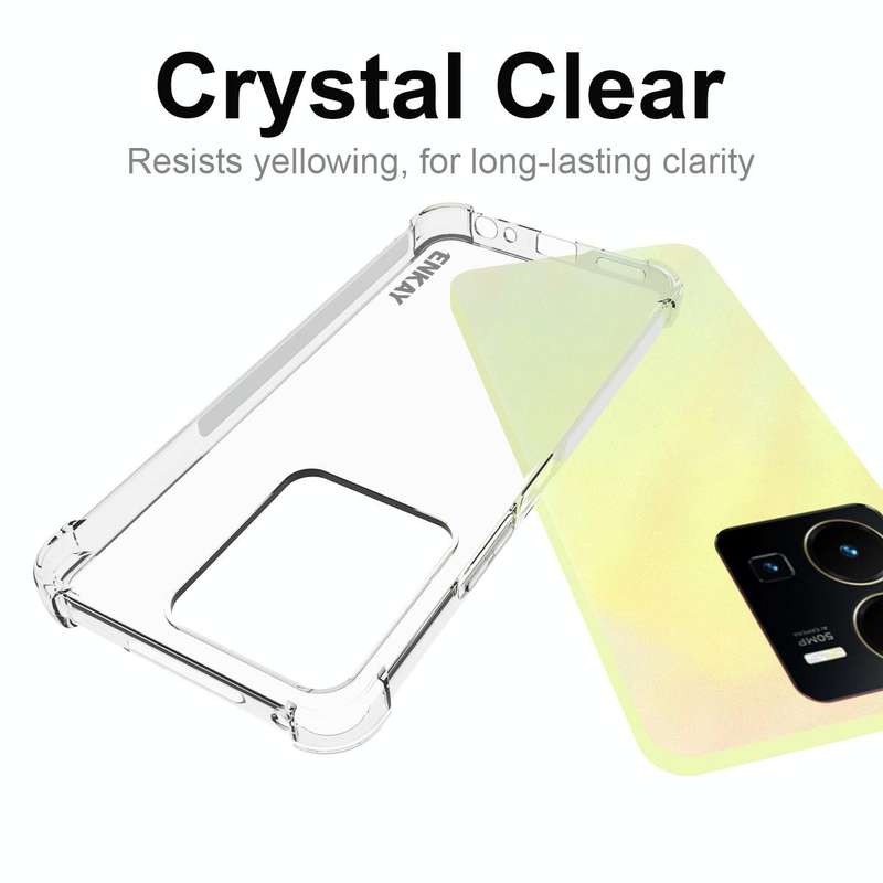 For vivo Y35 4G Global ENKAY Clear TPU Shockproof Phone Case