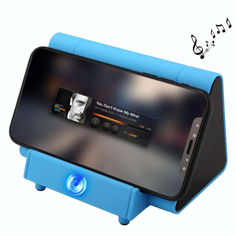 SY317A Portable Phone Stand Wireless Induction Stereo Speaker, Support Hands-free Calls & AUX IN(...