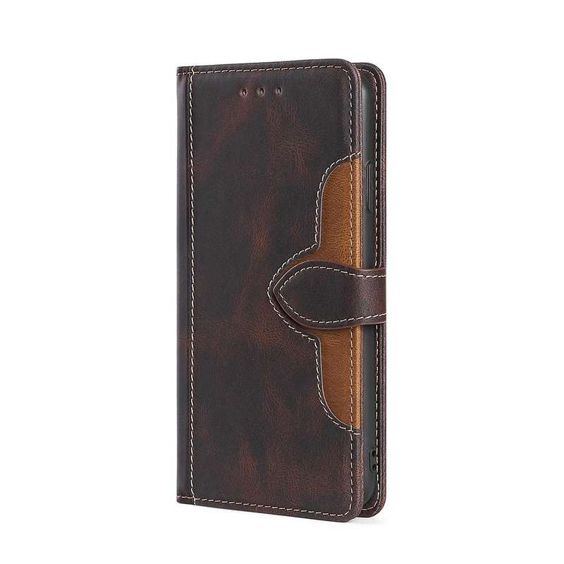 For Kyocera Android One S6 KYV48 / Gratina Skin Feel Straw Hat Magnetic Buckle Leather Phone Case...
