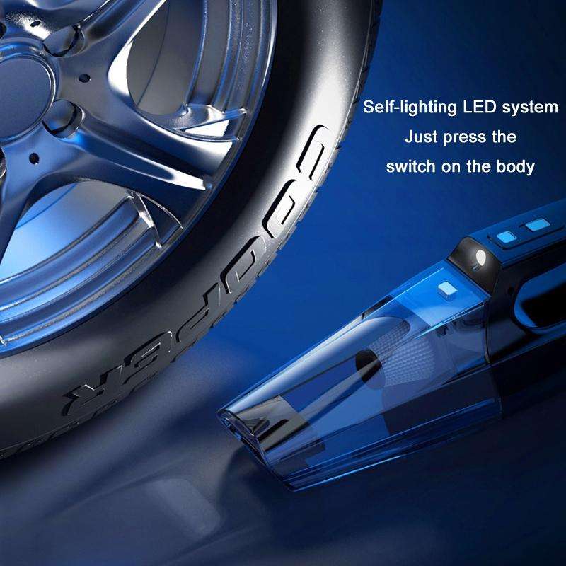 4 in 1 Car Vacuum Cleaner Portable Inflator Pump, Models: Wireless Pointer
