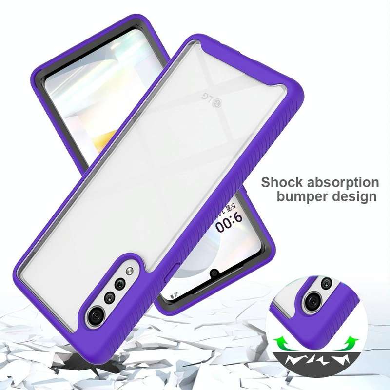 For LG Velvet Starry Sky Solid Color Series Shockproof PC + TPU Protective Case(Black)