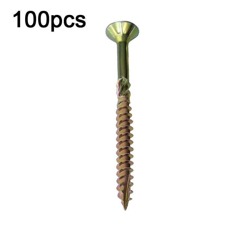 RUITOOL T25 100pcs Woodworking Screws Torx Self Tapping Screws 4.5 x 60mm