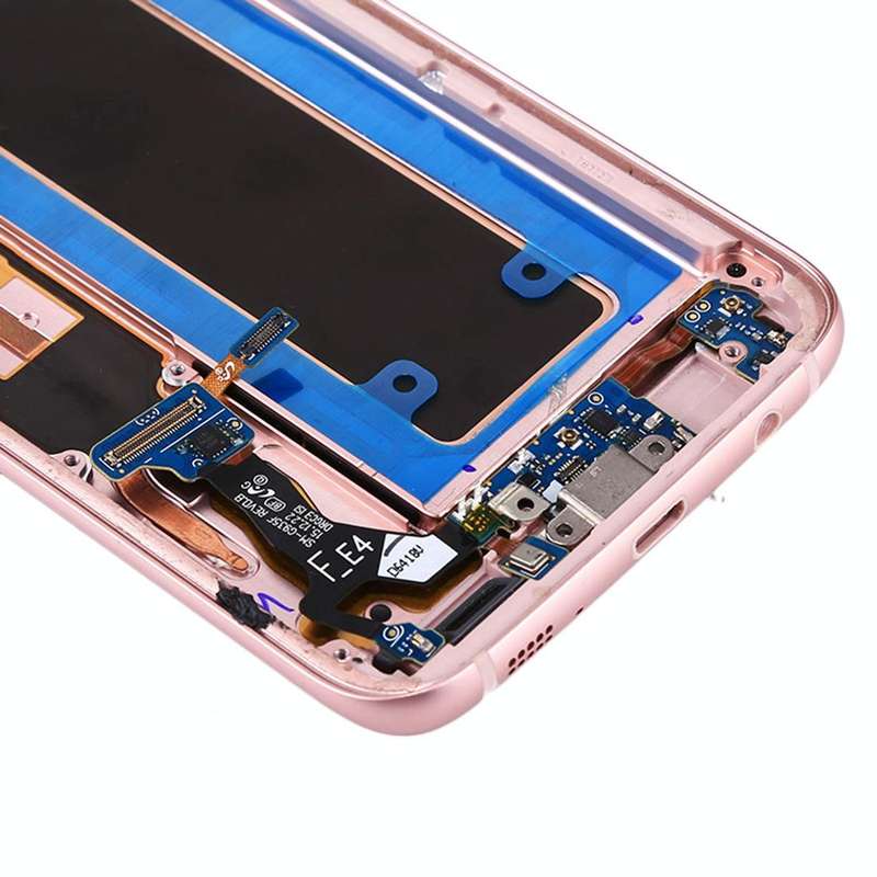 Original LCD Screen and Digitizer Full Assembly with Frame & Charging Port Board & Volume Button ...