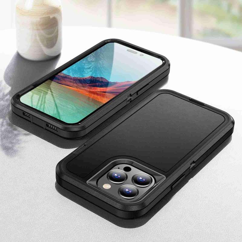 For iPhone 14 Pro Max Life Waterproof Rugged Phone Case(Black)