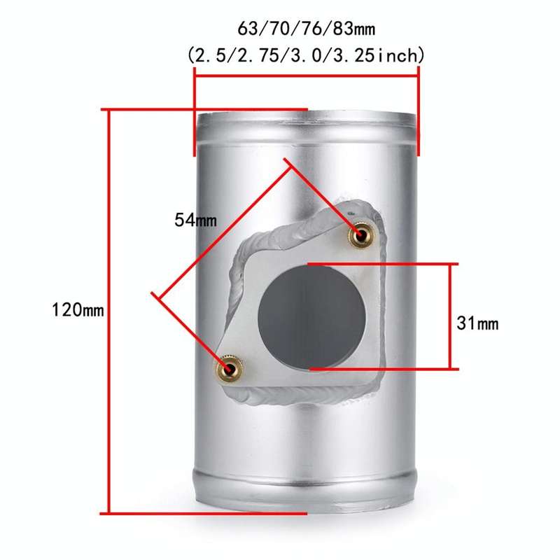 76mm XH-UN602 Car Modified Engine Air Flow Meter Flange Intake Sensor Base for Toyota / Mazda