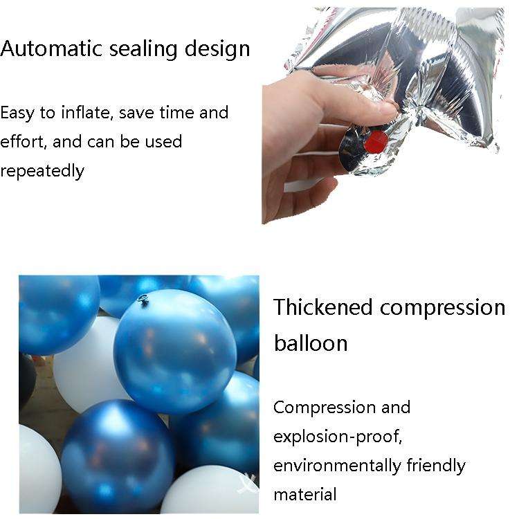Round Balloons Romantic Proposal Layout Theme Party Balloon Decoration Set, Style:Blue B