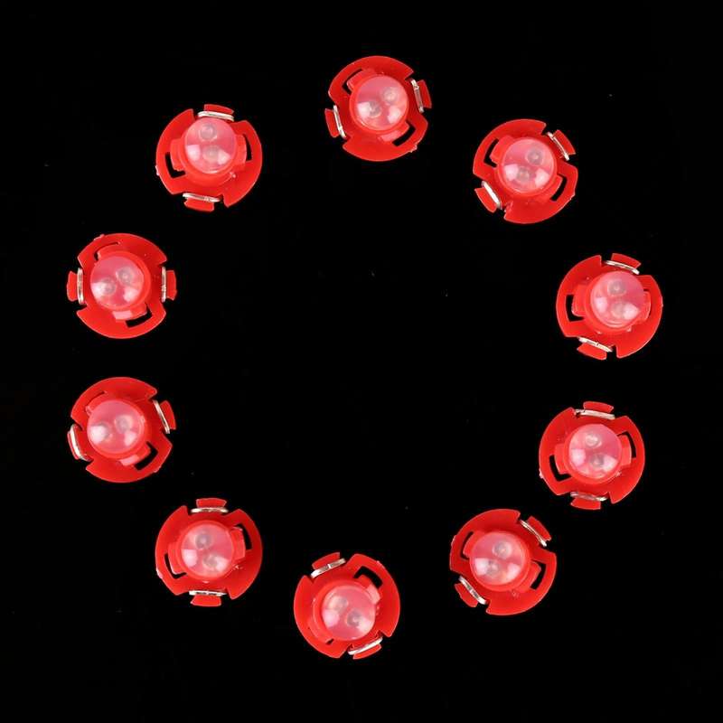 10PCS 2W T4.2 Wedge Instrument Panel LED Light Dashboard Gauge Cluster Indicator Lamp Bulb(Red Li...