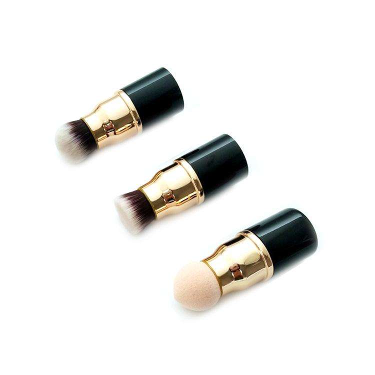 Three-In-One Makeup Brush Stitching Combination Makeup Brush Foundation Brush Loose Powder Brush ...
