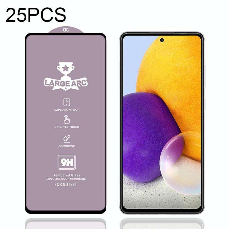 For Samsung Galaxy A72 4G 25 PCS 9H HD Large Arc High Alumina Full Screen Tempered Glass Film