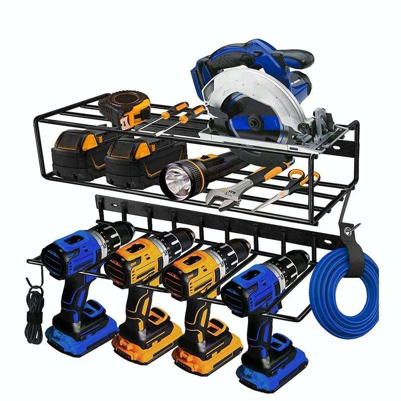 Wall Mounted Handheld Drill Tool Storage Rack, Specification: Complete set