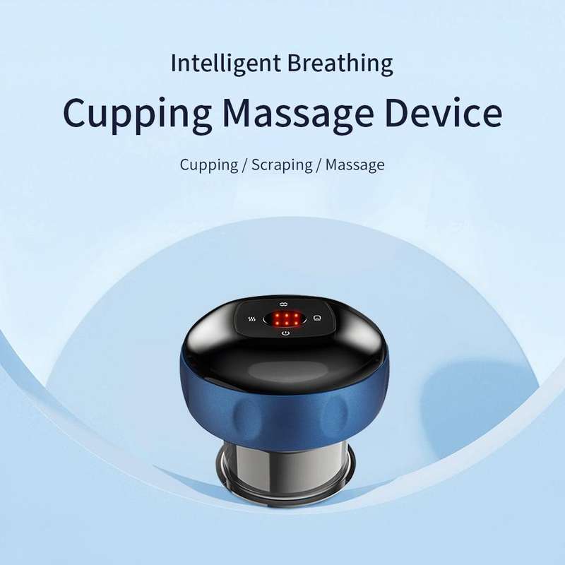6-speed Charging Electric Cupping Massage Device(Blue)
