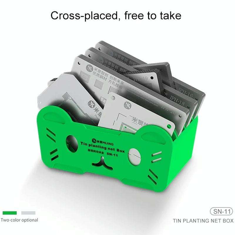 Mijing SN-11 Reballing Stencil Storage Box(Silver)