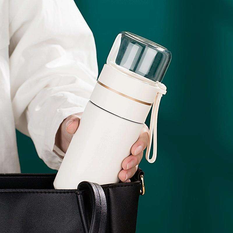 739 316 Stainless Steel Tea Glass Thermos Cup(White)
