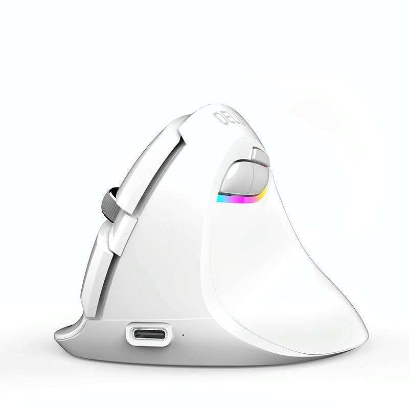 DELUX M618Mini Colorful Wireless Luminous Vertical Mouse Bluetooth Rechargeable Vertical Mouse(Co...