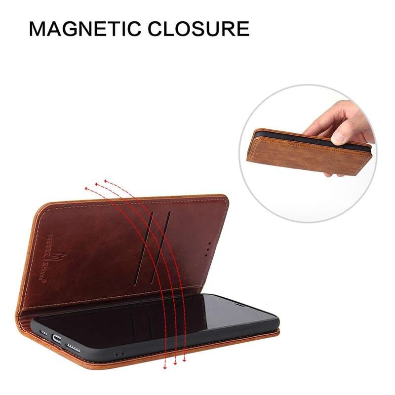 For iPhone XR Retro Tree Bark Texture PU Magnetic Horizontal Flip Leather Case with Holder & Card...