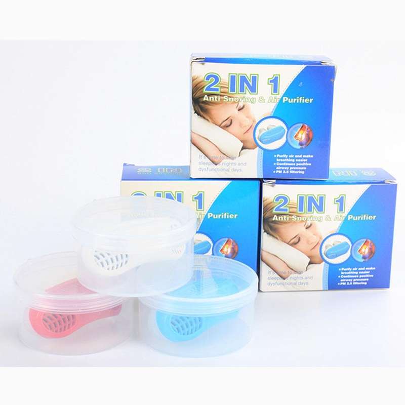 2 in 1 ABS Silicone Anti Snoring Air Purifier (Red)