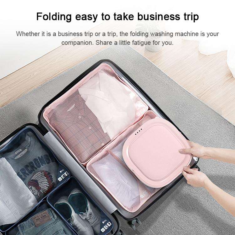 MOYU XPB30-F1 Portable Mini Automatic Household Folding Bucket Type Travel Washing Machine(Pink)