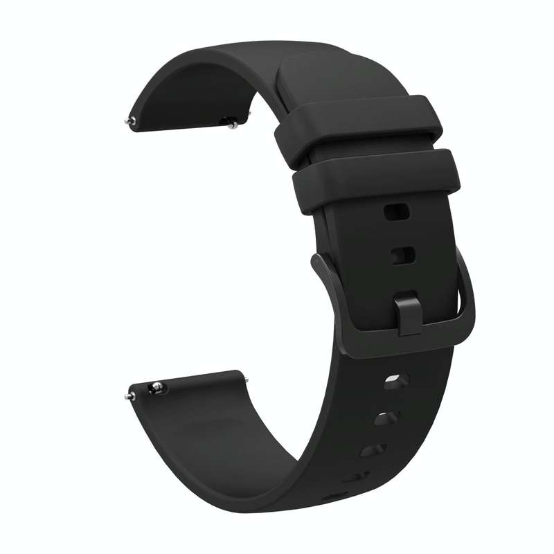 For Garmin Forerunner 645 Music 20mm Solid Color Soft Silicone Watch Band(Black)