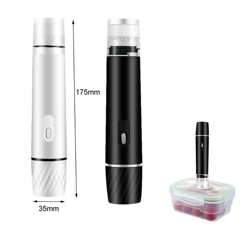 Handheld Vacuum Machine Rechargeable Food Preservation Compression Storage Machine(Black)