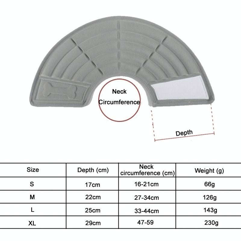 Pet Grooming Anti-Bite Neck Ring, Specification: XL(Grey)