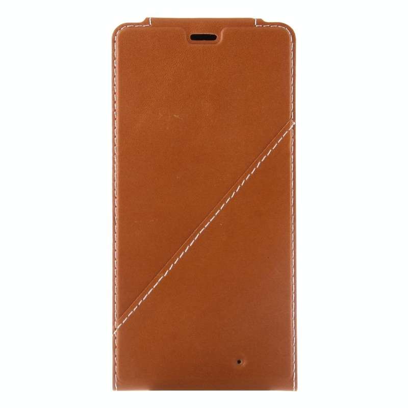 Vertical Flip Genuine Leather Case + QI Wireless Standard Charging Back Cover For Microsoft Lumia...