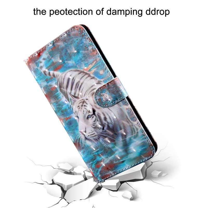 For Samsung Galaxy A13 4G 3D Painting Pattern Coloured Drawing Leather Phone Case(Tiger)
