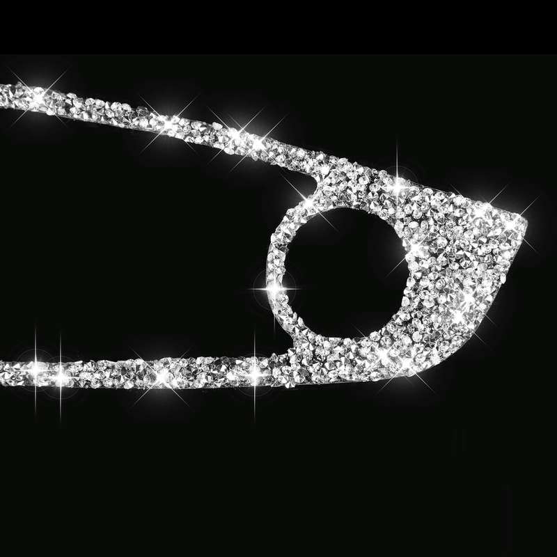 For BMW F10 5 Series 2011-2018 Car Window Lift Switch Diamond Decorative Sticker, Left-hand Drive
