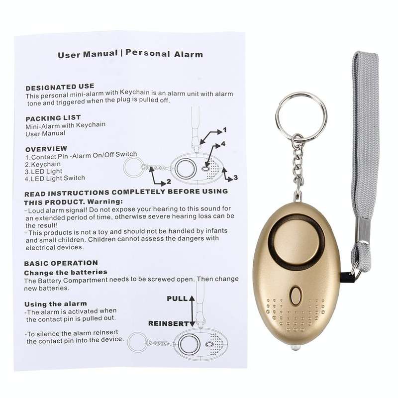 SINCOTE SCT-032 Mini Safe Buzzer Loud Personal Alarm with Anti-Rape for Girl and Kids, 130dB Alar...