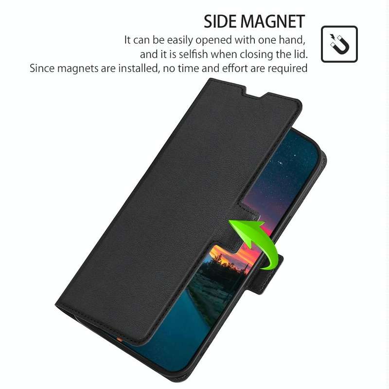For LG G8X ThinQ / V50S ThinQ Ultra-thin Voltage Side Buckle PU + TPU Leather Phone Case(Black)