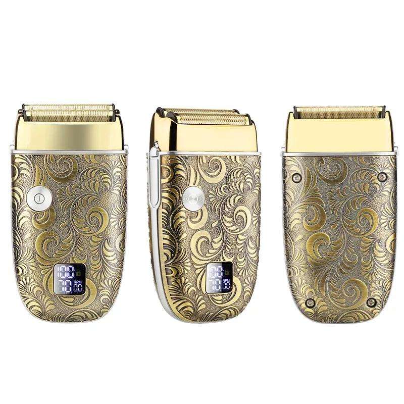 Men Bald Haircut 2 In 1 Electric Hair Clipper Waterproof Set(Gold)