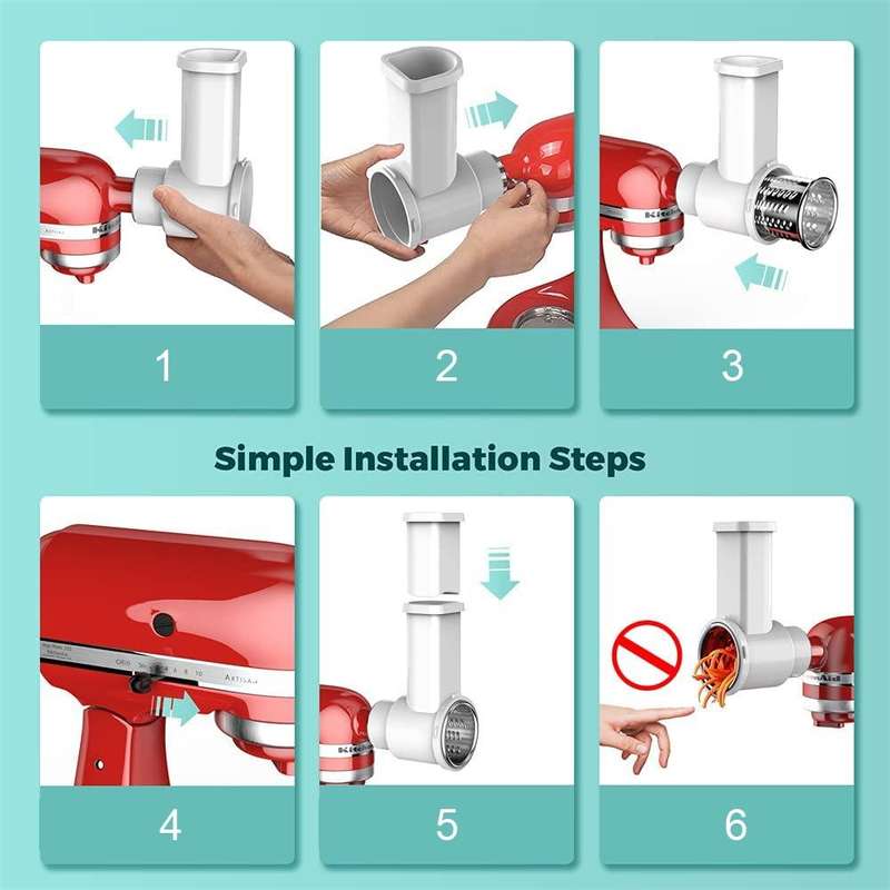 For KitchenAid 4.5QT/5QT Vertical Mixer Kitchen Vegetable Slicer and Grater(KA-006)