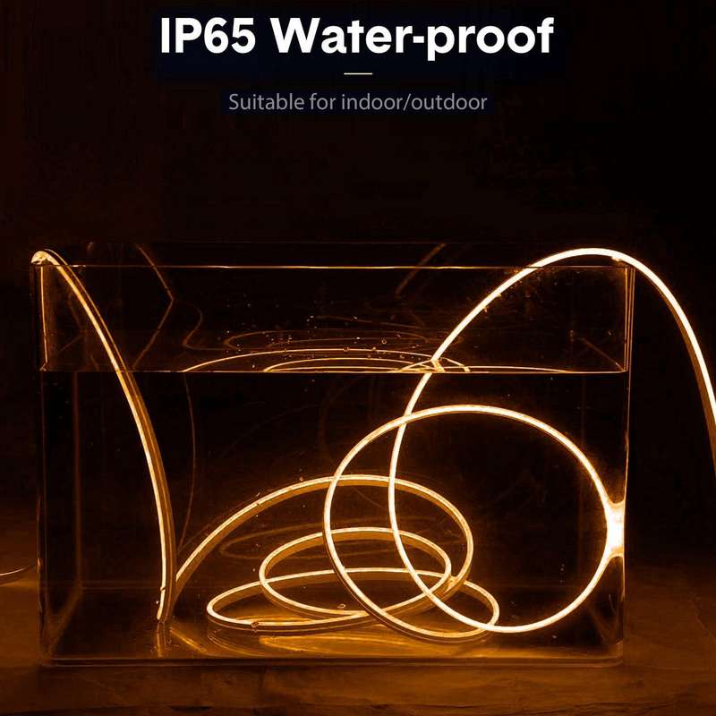 CJ-1206 12V 6A 5m IP65 Waterproof Silicone Neon LED Strip Light(Yellow)