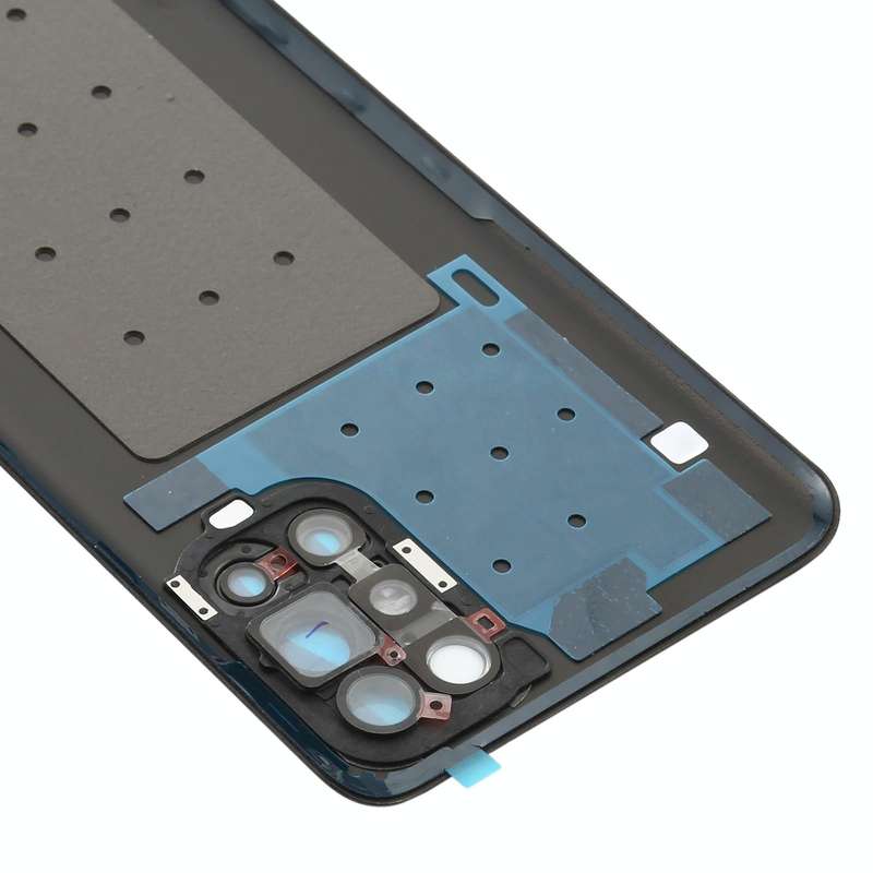 For OnePlus 9R Battery Back Cover With Camera Lens (Frosted Black)