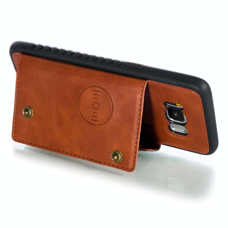 Leather Protective Case For Galaxy S8(Brown)