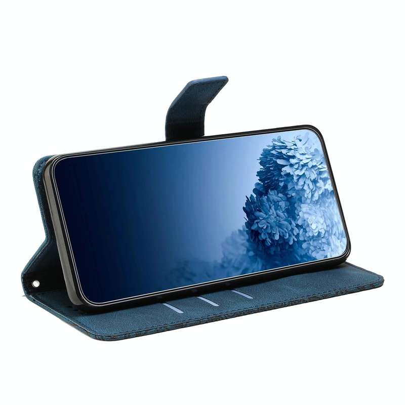 For Samsung Galaxy A70 Mandala Embossed Flip Leather Phone Case(Blue)