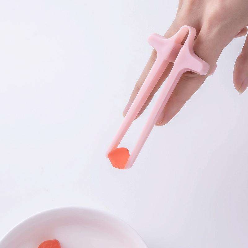 20 PCS 023 Lazy Auxiliary Finger Chopsticks Anti-Dirty Hand Clip Snack Chopsticks(Pink)