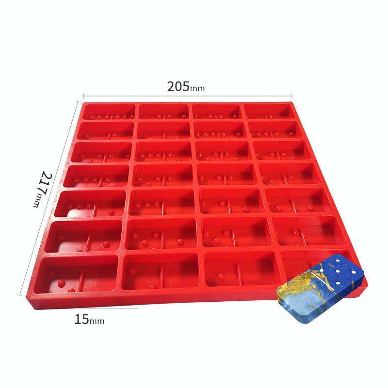 Domino Epoxy Silicone Mold DIY Fondant Cake Decoration, Model Number:SX-BH-108(Red)