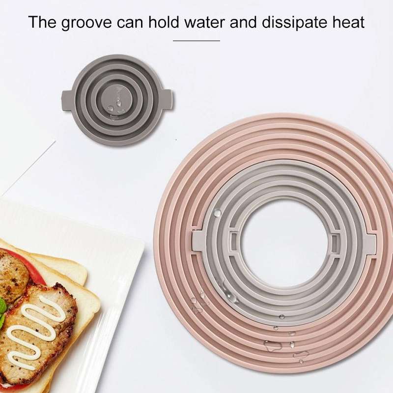 3 in 1 Round Silicone Heat Insulation Pad High Temperature Resistant Multifunctional Tableware Pa...