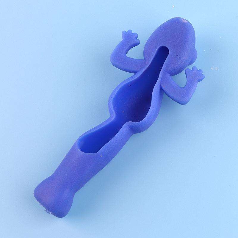 12 PCS Stretching Finger Slingshot Soft TPR Tricky Lizard Finger Ejection Toy, Random Style Delivery