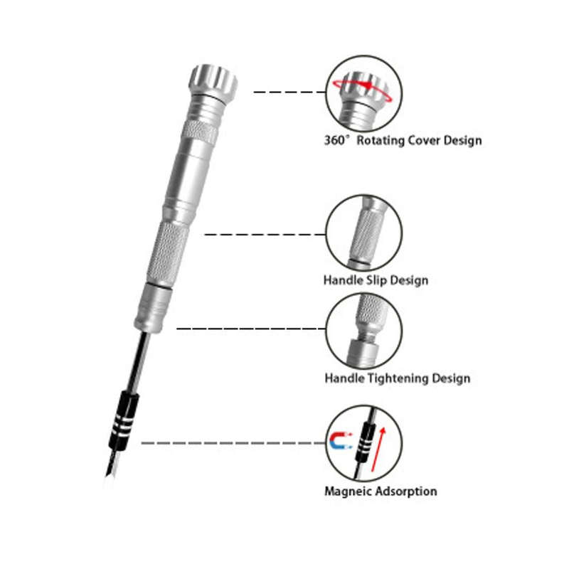 Obadun 9802B 52 in 1 Aluminum Alloy Handle Hardware Tool Screwdriver Set Home Precision Screwdriv...