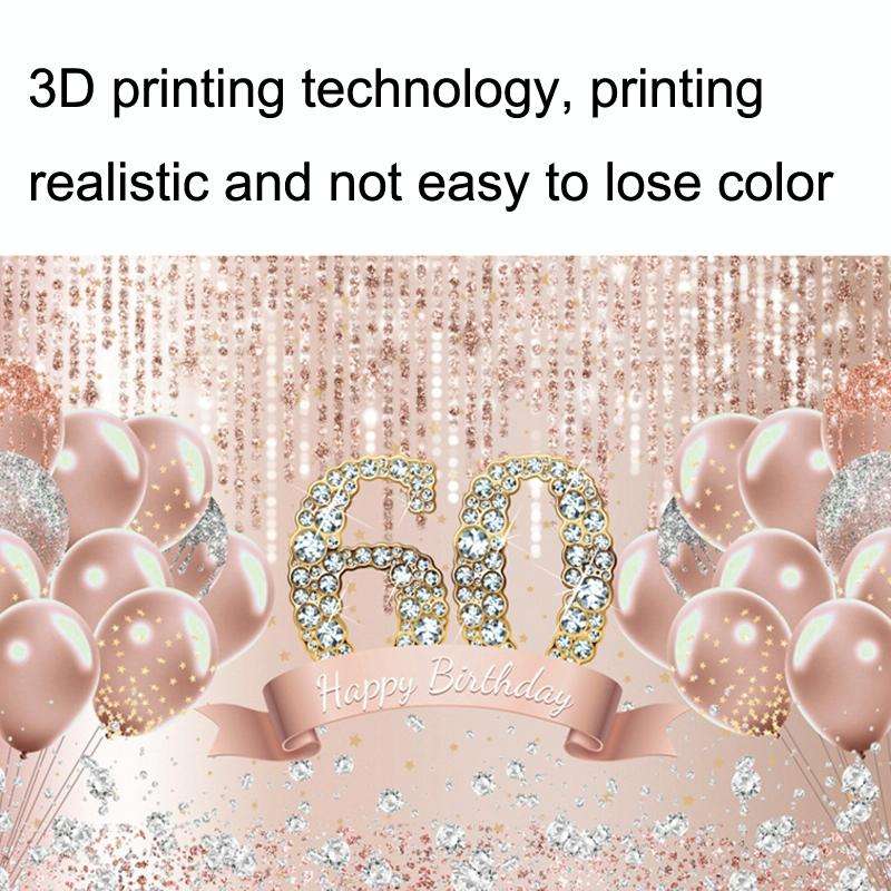 MDU05523 1.5m x 1m Rose Golden Balloon Birthday Party Background Cloth Photography Photo Pictoria...