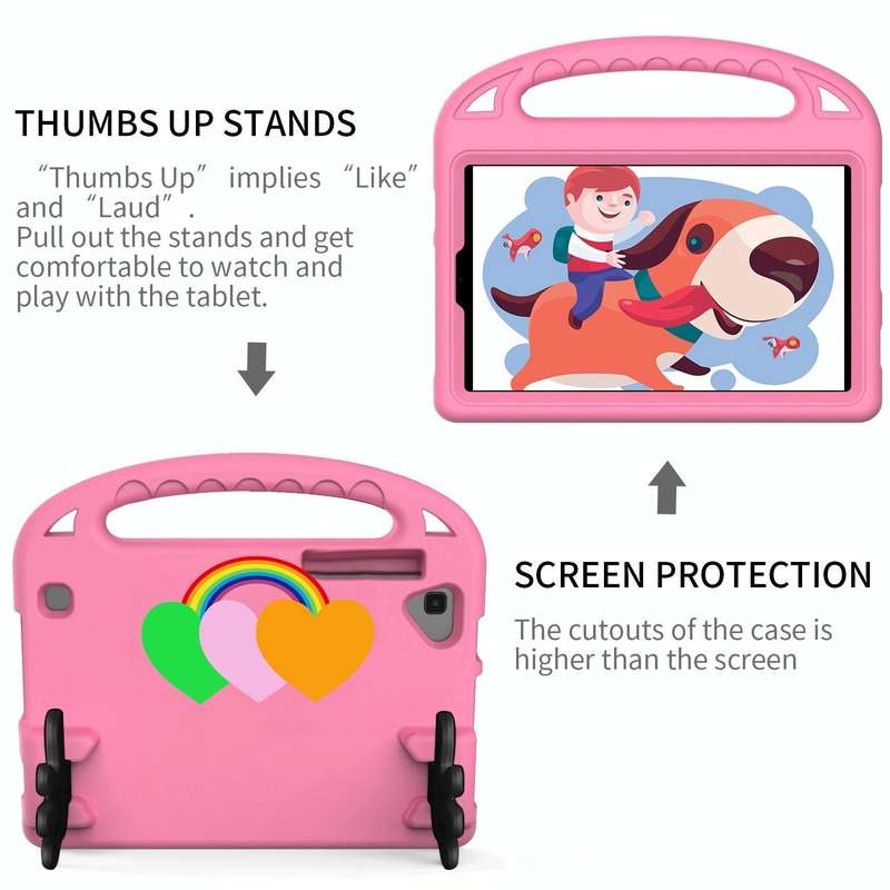 For Lenovo Tab M8 Love Small Palm Holder EVA Tablet Case(Pink)