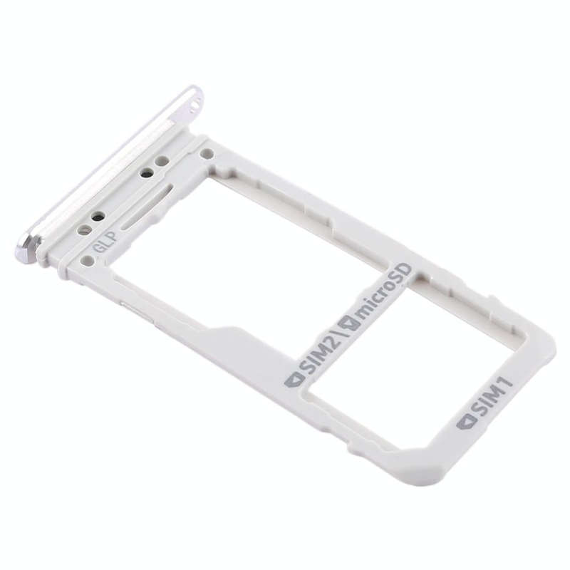 For Galaxy Note 8 2 SIM Card Tray / Micro SD Card Tray (Silver)