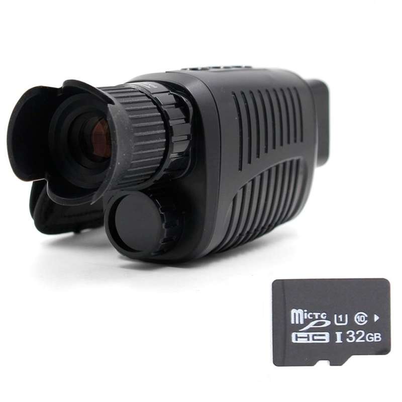 Video Pictures 5X HD 1080P Digital Night Visual Instrument Infrared Single Tube Binoculars+32G Me...