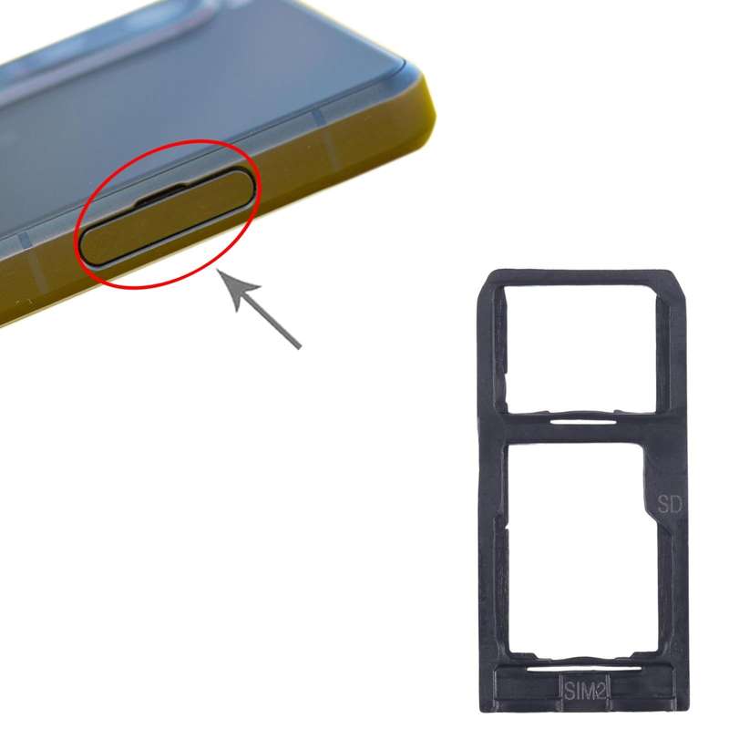 For Sony Xperia 5 III Original SIM Card Tray + SIM / Micro SD Card Tray (Black)