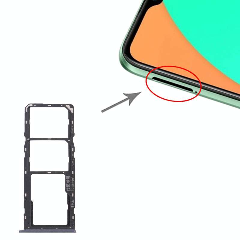 For OPPO Realme C11 RMX2185  SIM Card Tray + SIM Card Tray + Micro SD Card Tray (Grey)