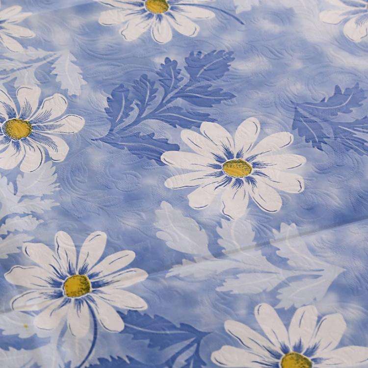 PEVA Oil&Water Resistant Coffee Table Tablecloth, Size: Round 152cm(Bicolor Flower)